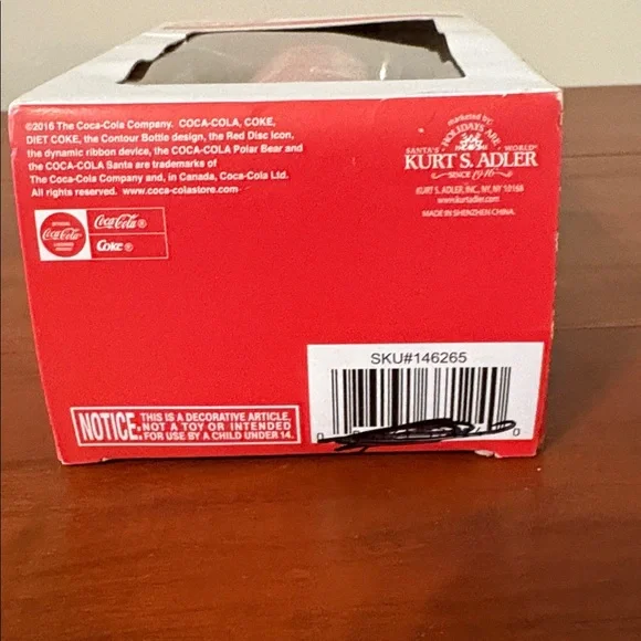 NWT Coca-Cola Share A Coke With Santa Kurt Adler Glitter Holiday Xmas Ornament - Picture 6 of 7